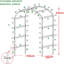 140cm W x 38cm D Metal Arbour in Black