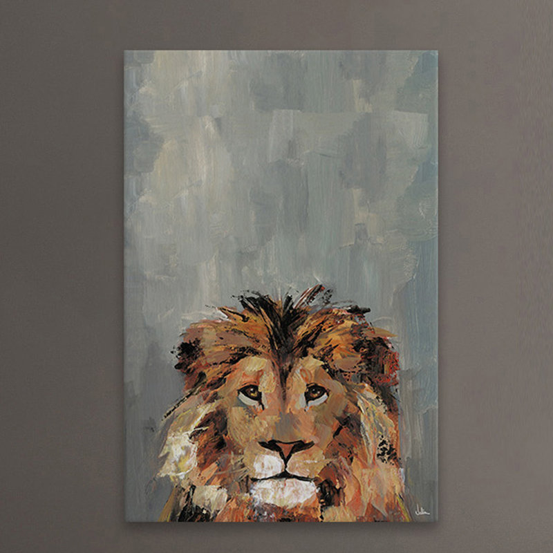 «Hola Lion», reproduction sur toile tendue, H 30 po x l 20 po x P 1,5 po