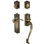 Nostalgic Warehouse Meadows Plate S Grip Handleset with Single Cylinder Deadbolt and Manor Lever