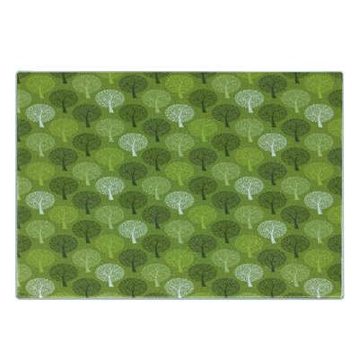 East Urban Home Glass Leaves Cutting Board