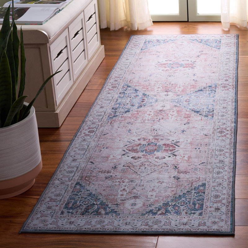 Tapis oriental lavable à la machine 234 M / W S / R Tucson, Tapis de couloir 2 pi 6 po x 8 pi