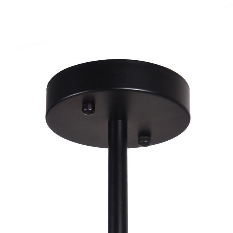 Burness 15 - Light Black Sputnik Modern Linear Chandelier, Black