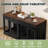 NEBZHASK 63'' Large Double Dog Crate Kennel Furniture with Divider and 3 Drawers for 2 Medium Animals Indoor-1322905602