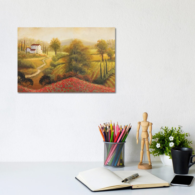 Flourishing Vineyard I by Michael Marcon - Wrapped Canvas Painting, 20.32 cm H x 30.48 cm W
