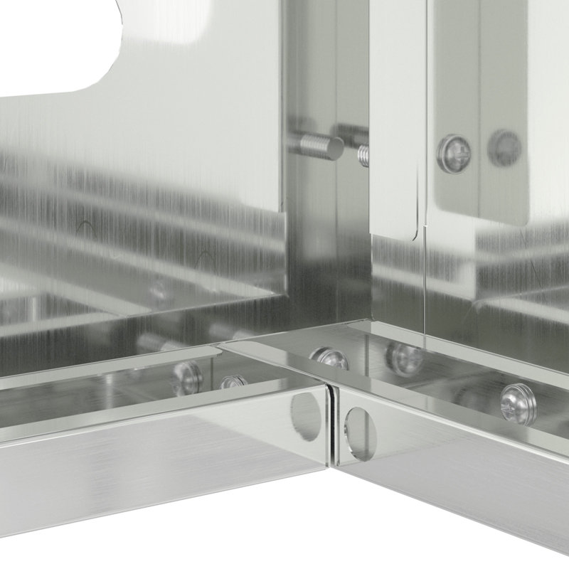 Galvanised Steel Breathable Design, 105cm H x 110cm W x 50cm D