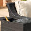 Etowah Ice Bucket Rattan Side Table - Brown