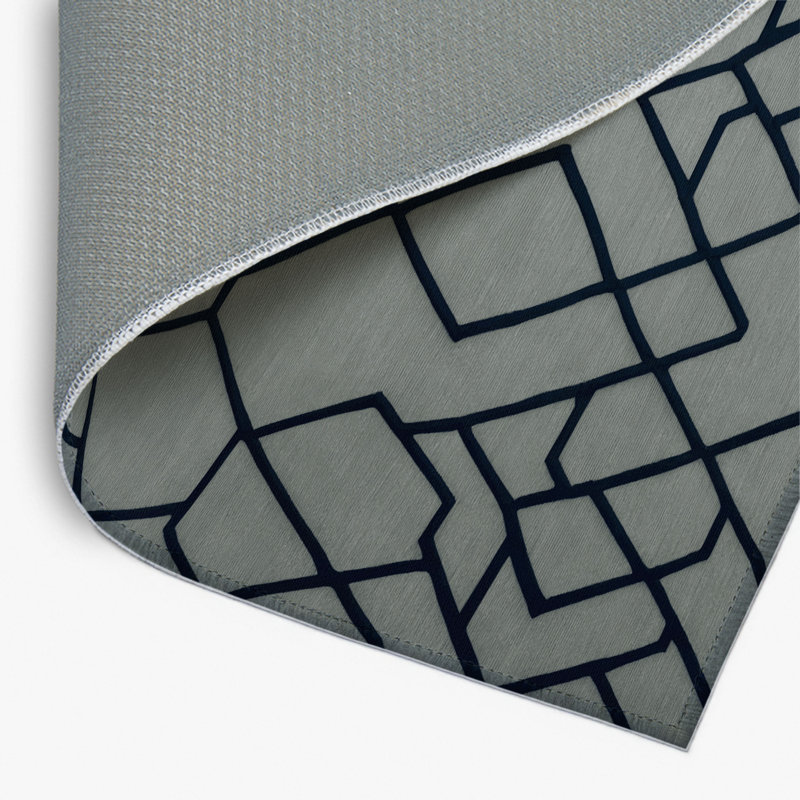 Tapis gris intérieur et extérieur Trellis, Rectangulaire 2 pi x 3 pi