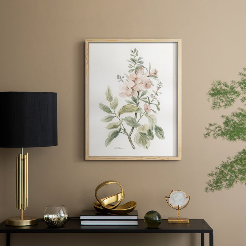 «Flea Market Botanical II», reproduction encadrée - bois massif, Naturel, H 15 po x l 12 po