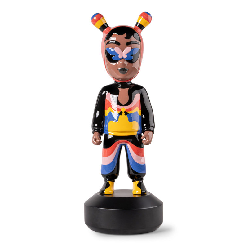 The Guest By Jade Purple Little Numbered Series Figurines & Sculptures, Red/Blue/Yellow/Black