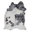 Designer Cowhide Abstract Area Rug in Silver