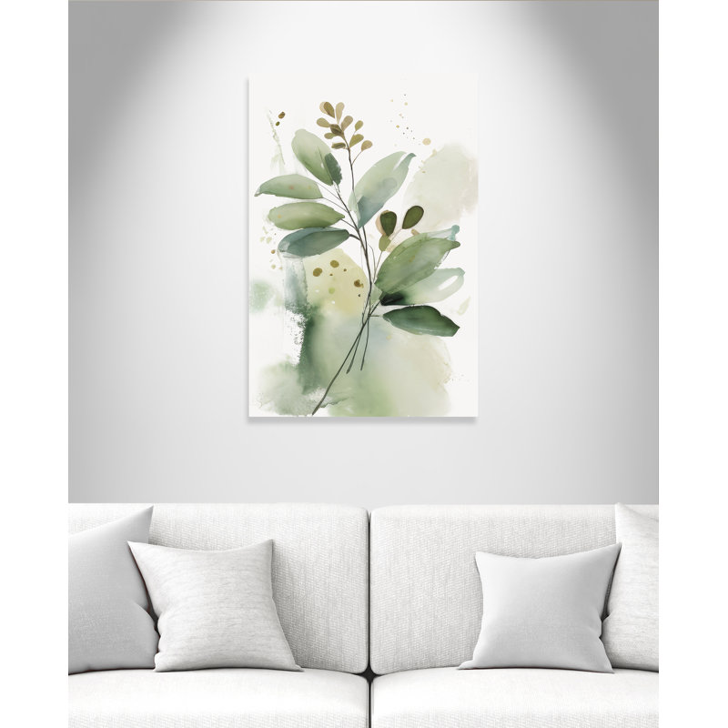 «Greenery Serenade I» par Irena Orlov, Sans cadre, L 24 po x H 36 po, Toile tendue