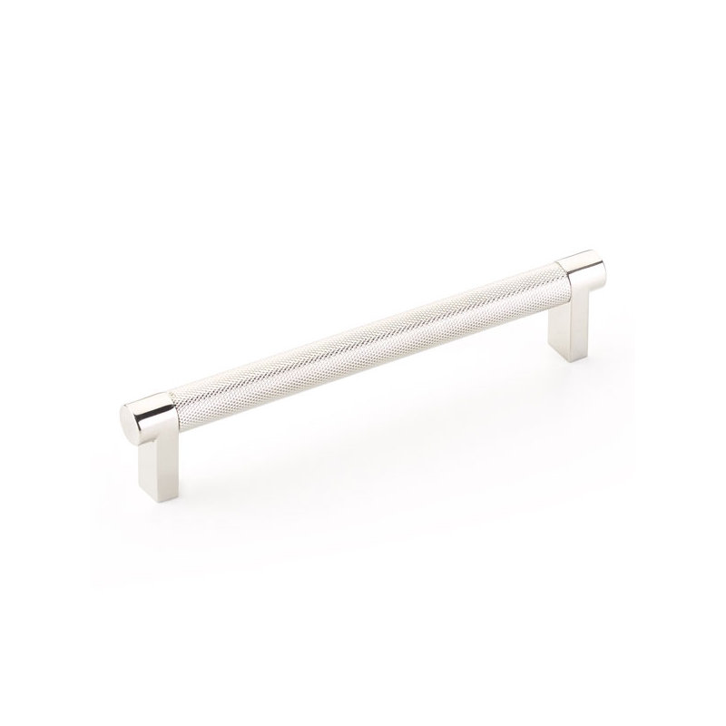 Poignée de broche Emtek (fixation dos à dos), Nickel poli, 6 po d'un centre à l'autre