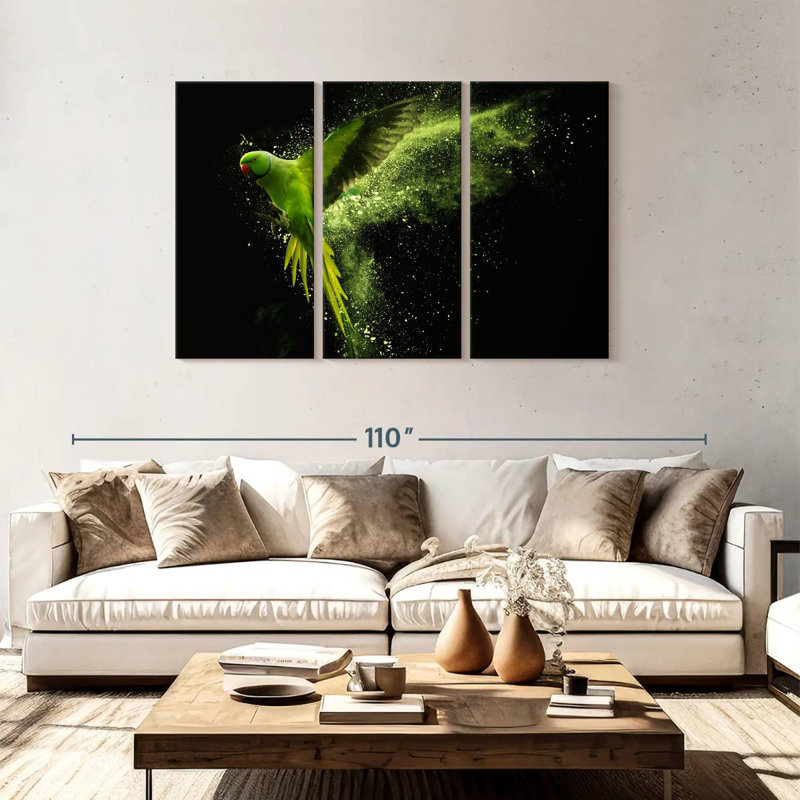 Brampt Alexandrine Parakeet, 48" H x 74" W