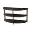 Console demi-lune avec 2 tablettes ouvertes