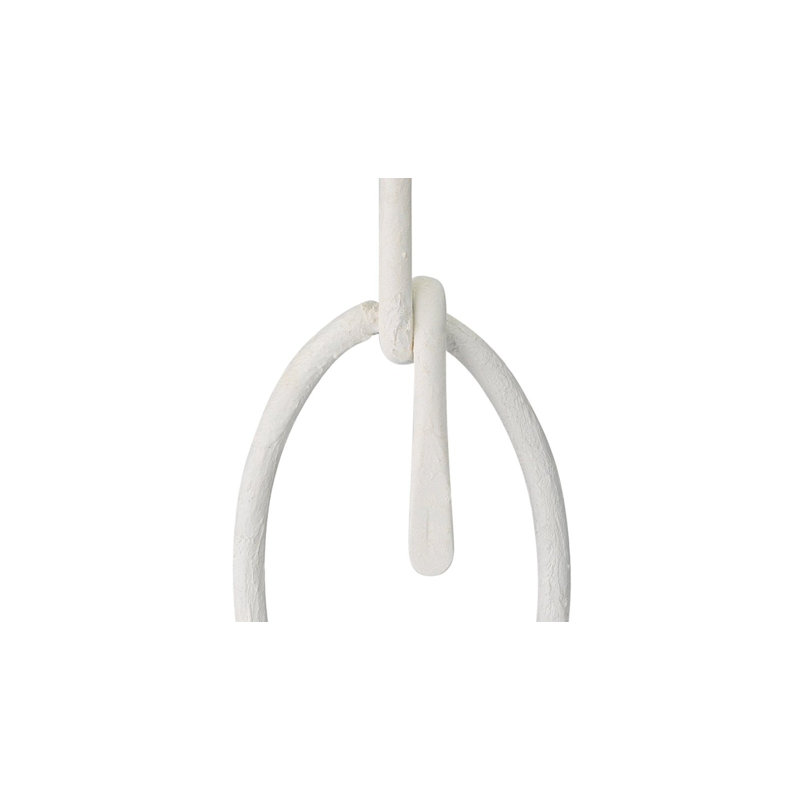 White Gesso Floor Lamp with Off White Linen Shade