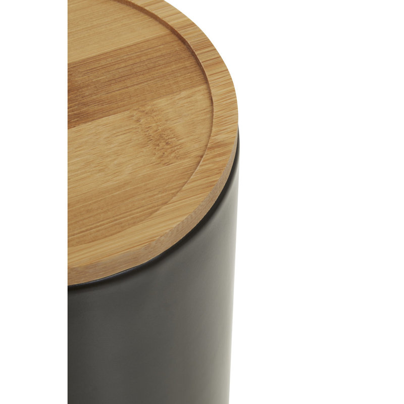 Fenwick Ceramic / Porcelain Jar, Black, 12cm H x 11cm W x 11cm D