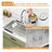 32" L x 19" W Undermount Kitchen Sink 16G Stainless Steel Single Basin Kitchen Sink with Basket Strainer and Bottom Grid-122270171-124064483