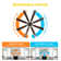 72" Indoor Ceiling Fan with LED Light Kit and Remote Control, Reversible 8-Blades, 6 Speeds, Timer, 3 Color Temperatures