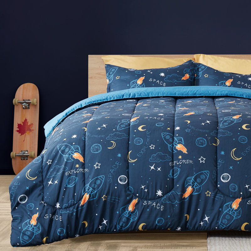 Ensemble de literie pour enfants Space Rocket, Édredon double / grand + 6 pièces supplémentair