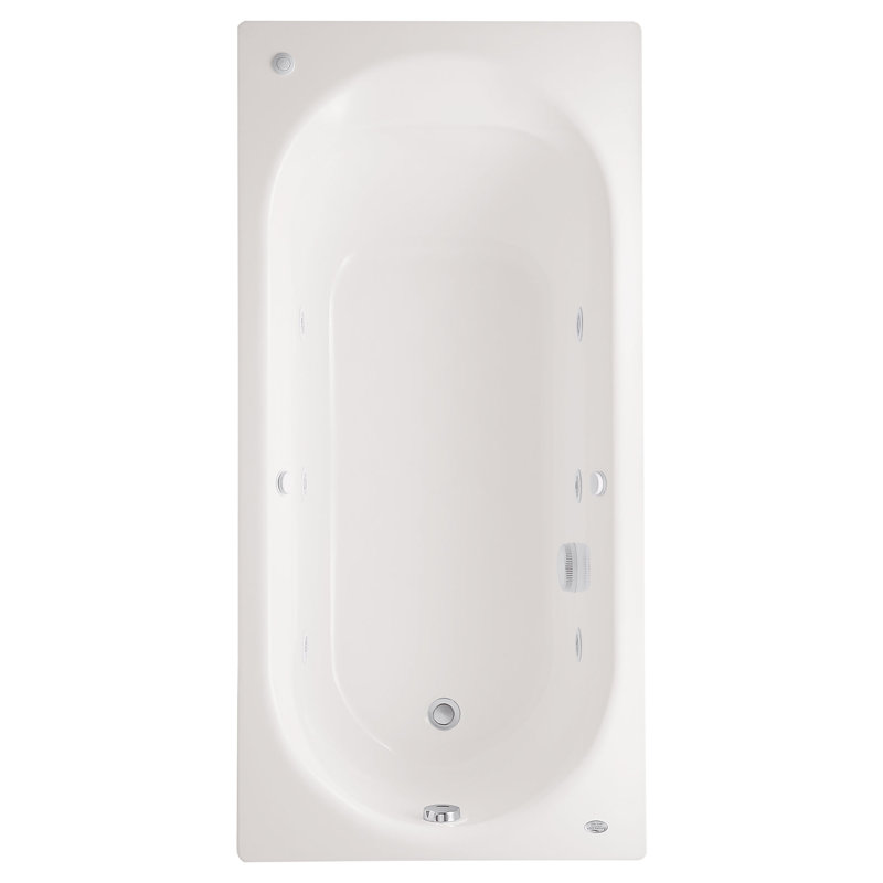 Baignoire de trempage encastrée 66 po x 32 po avec technologie everclean Stratford, Blanc