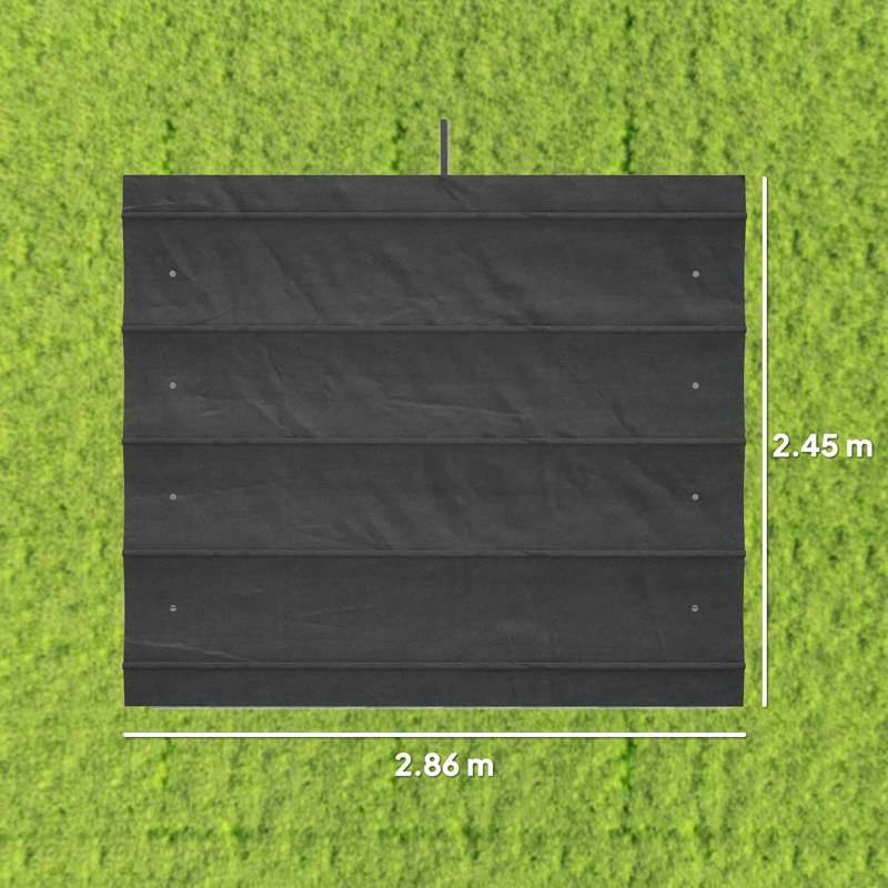 Cailly Dakota Fields Polyester Roof for Gazebo, Dark Grey