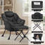 Upholstered Armchair with Footstool-1597684781