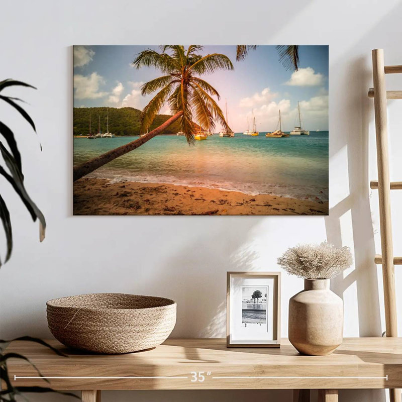 Gillard Tobago Cays Gillard Palm, H 16 po x l 24 po