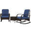Ensemble bistro, ensemble de mobilier de balcon, ensemble de mobilier de patio en osier 3 pièces