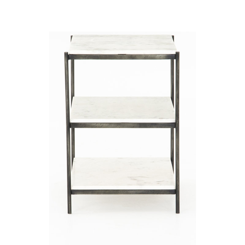 Feltault Nightstand, Hammered Gray/White