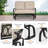 Anstein 47.5'' Wide Straight Steel Loveseat with Cushions-690364051