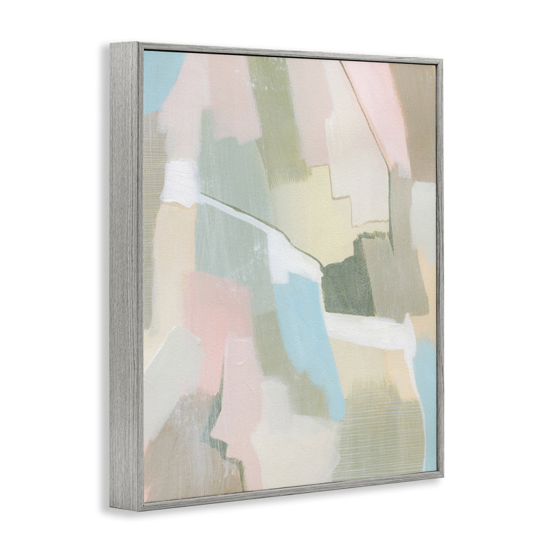 «Pastel Desert», art de la giclée abstraite encadrée par Grace Popp, H 14 po x l 11 po, Estampe numérique Farmhouse
