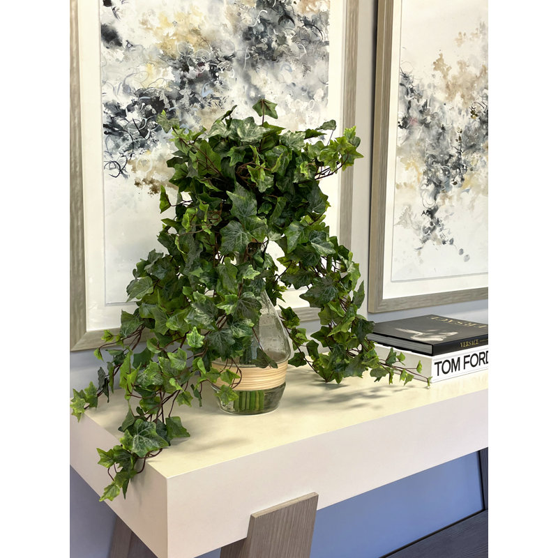 Jenner Faux Ivy Plant in Glass Vase