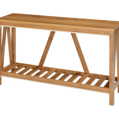 Rustic Table, Console Table With Storage, Brown For Living Room, Hallway, , 66 Lbs Weight Bearing Shelf Storage Hallway