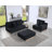 Messina 122.5"W Velvet Reversible Sectional Sofa Ottoman With Storage Compartment, Drawer, USB Ports, Charging Outlets