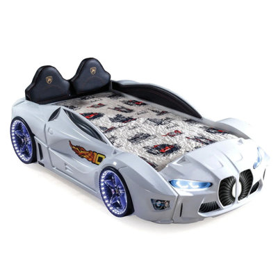 Lit de voiture de course simple GTM avec lumières DEL et effets sonores