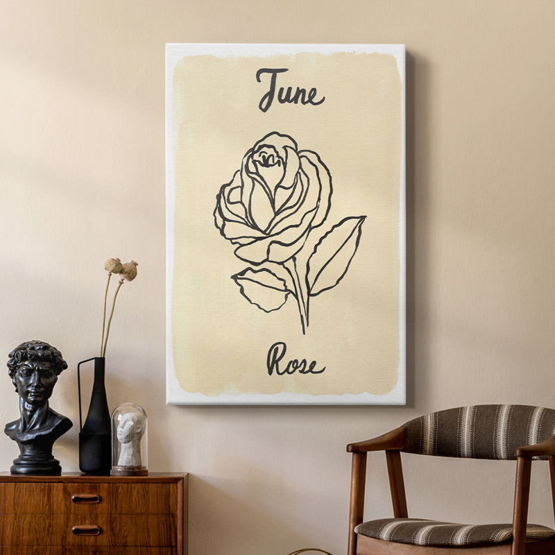 Birth Month VI -Custom Wrapped Gallery Cavas, 27" H x 18" W
