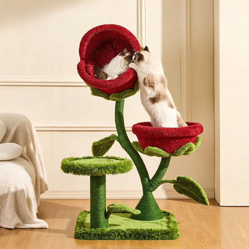 Arbre à chat 50,79 "H Botanical Flower