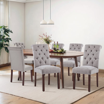 Chaises de salle à manger en bois touffeté Gerrilyn