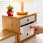 Boîte de rangement de bureau avec trois tiroirs en bambou Ostos-737863954-737863957