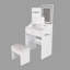 Meuble-lavabo blanc 43 po - Miroir à DEL 3 couleurs, 2 prises USB + 2 CA intégrées, rallonge rabattable, rangement à 10 compartiments, crochet pour sèche-cheveux