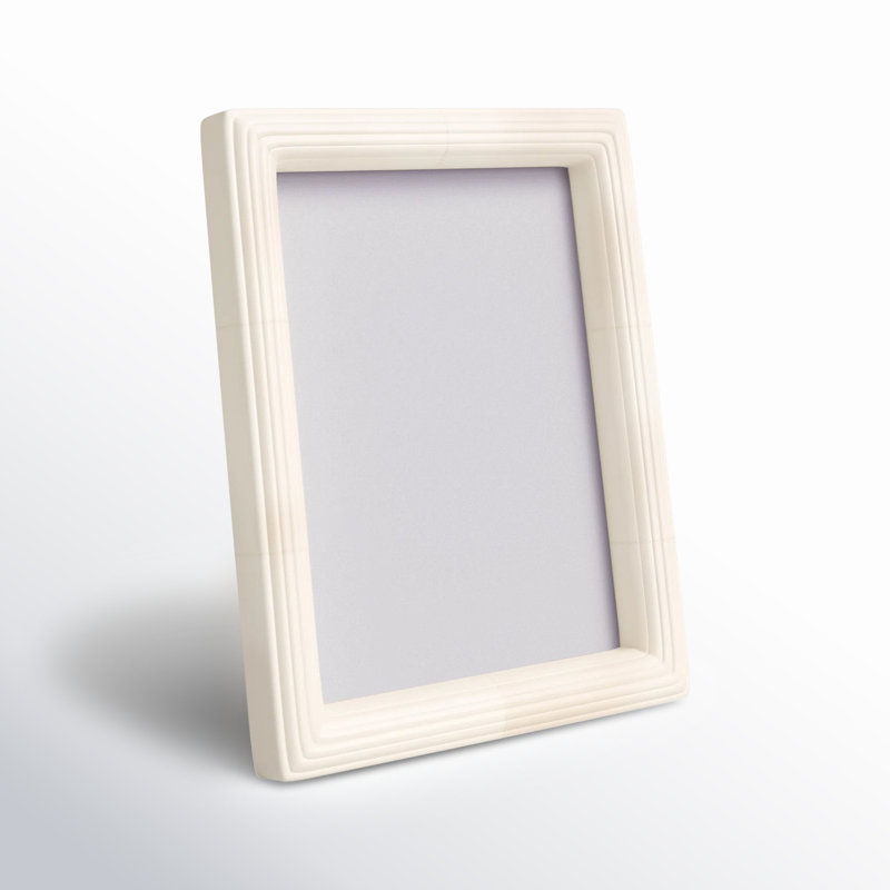 Zuriah Bone Matte Picture Frame, 4" x 6", White