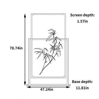 Zen Bamboo Pattern Screen Divider