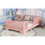 Twin Pink Bed, Open - Close Door For Interest, 8 Plywood Slats Support Floor Fun, Even Support, Facilitates Sleep Transition
