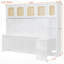 Lit escamotable avec bureau et armoires en rotin, lit mural peu encombrant pour le bureau personnel, idéal pour les espaces de vie multifonctionnels-283650949