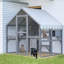Enclos extérieur pour chat 28 pi - en bois avec portes, parc, cachettes. Gris, Bridges House Luxury 2 gris