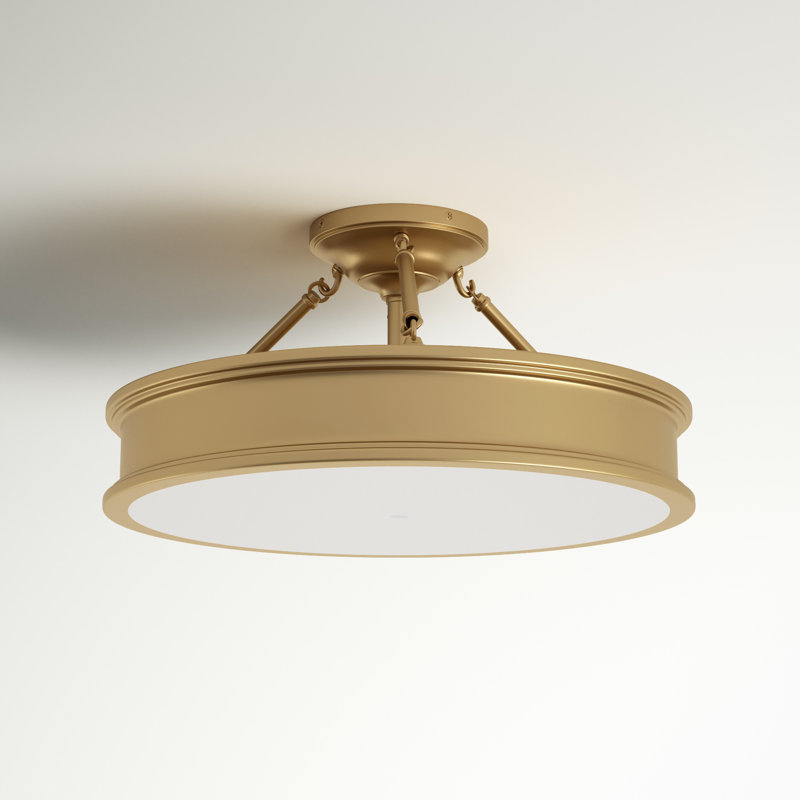 Three Posts Everlee Semi Flush, Liberty Gold