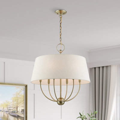 Antonya 6 - Light Dimmable Drum Chandelier