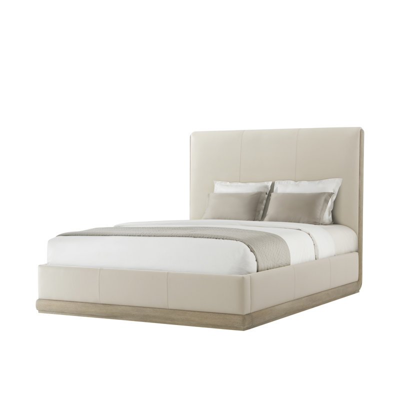 Repose Upholstered Bed, Queen, Gray Oak