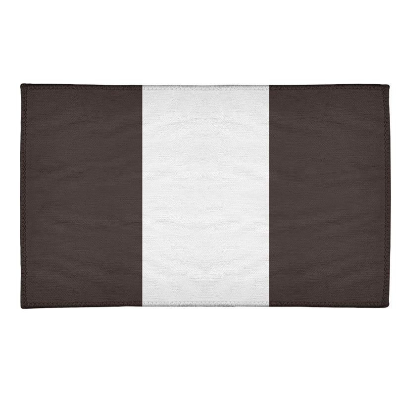 Tapis de zone en poly-brun à rayures de retour cleveland, Rectangle 4 pi x 6 pi