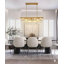 Lustre en cristal doré à 3 niveaux 12 lumières Transitional